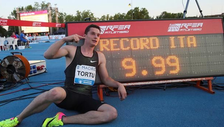 atleta Filippo Tortu record 100m