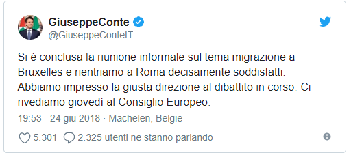 twitter di conte