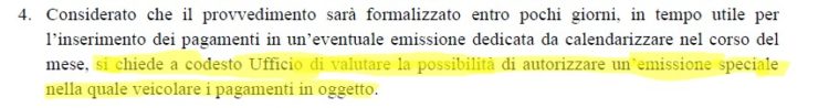 richiesta emissione speciale FESI