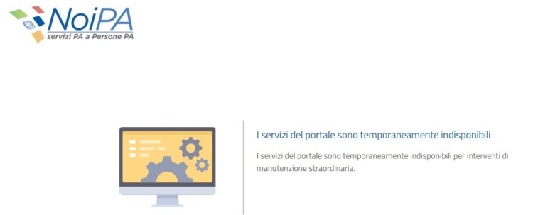 NoiPA Inaccessibile e servizi non disponibili