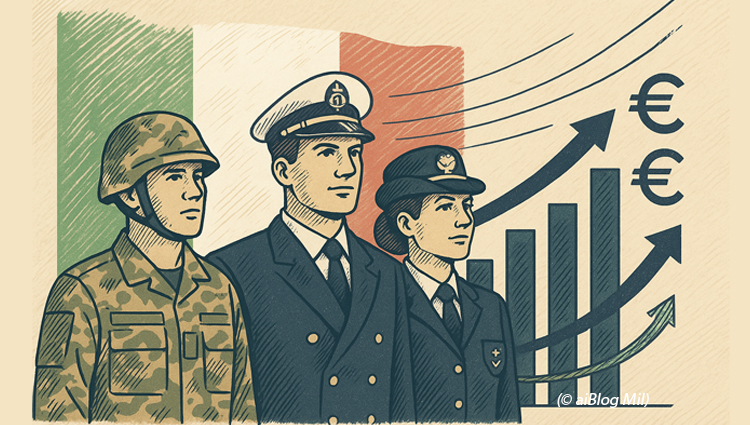 rinnovi contrattuali Forze Armate 2025-2030: aumenti minimi, medi, massimi e inflazione cumulata