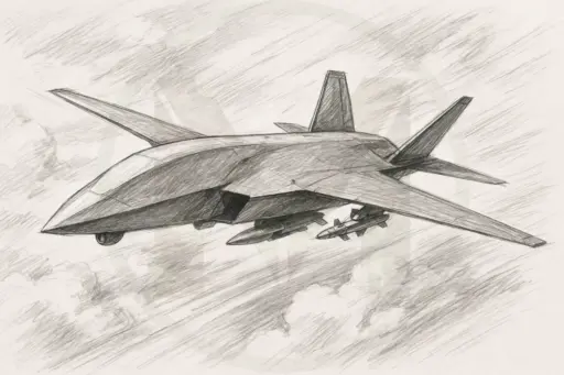 rendering di drone armato per guerre elettroniche